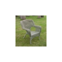 Pemberly Row Contemporary Resin Patio Chair in Moss (Set of 2)