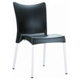 thumbnail image 1 of Pemberly Row Contemporary Resin Patio Dining Chair in Black, 1 of 4