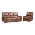 thumbnail image 1 of Pemberly Row Contemporary Saddle Power Reclining Sofa and Recliner, 1 of 15