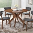 thumbnail image 1 of Pemberly Row Contemporary Scandinavian Round Dining Table in Walnut, 1 of 1
