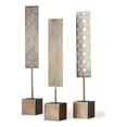 thumbnail image 1 of Pemberly Row Contemporary Set of 3 Gold Metal Decorative Objects, 1 of 7