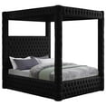 thumbnail image 1 of Pemberly Row Contemporary Soft Black Velvet Queen Bed - 70.5"W x 89"D x 87"H, 1 of 6
