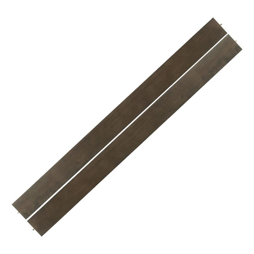 Pemberly Row Contemporary Solid Hardwood Bed Rails in Graphite Gray