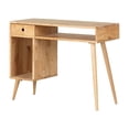 thumbnail image 1 of Pemberly Row Contemporary Solid Wood Computer Desk in Beige Finish, 1 of 7