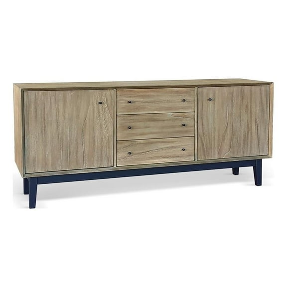 Pemberly Row Contemporary Solid Wood Natural Finish Wood Server