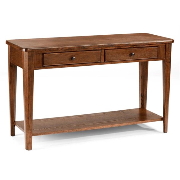 Pemberly Row Contemporary Solid Wood Sofa Table in Walnut Finish