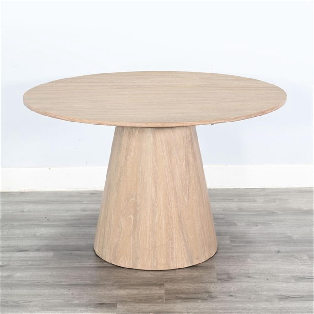 Pemberly Row Contemporary Solid Wood Wheat Round Dining Table - Walmart.com