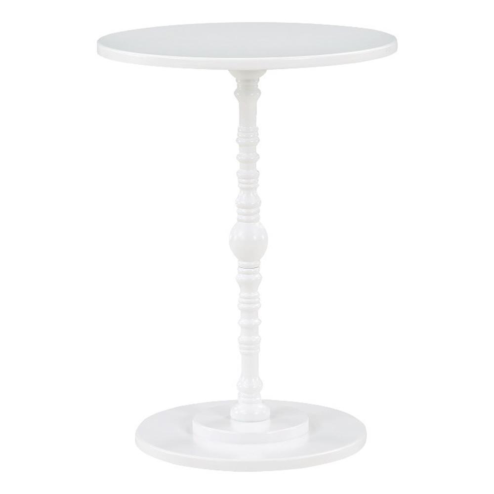 Spindle Base Table Pemberly Row Contemporary Spindle Table in White Wood Finish - Walmart.com