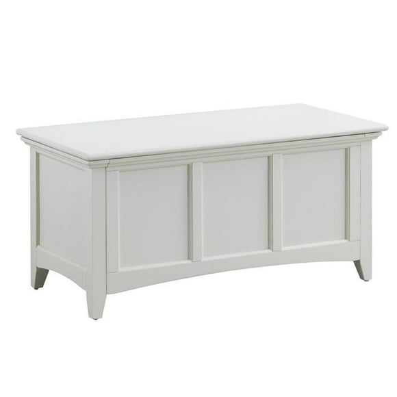 Pemberly Row Contemporary Storage Blanket Chest in Antique Ivory