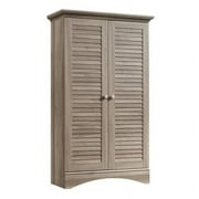 Pemberly Row Contemporary Storage Cabinet with Doors and 4 Adjustable Shelves in Salt Oak