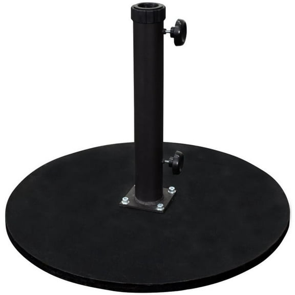 Pemberly Row Contemporary Sturdy Cast Iron Umbrella Base in Black