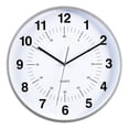 thumbnail image 1 of Pemberly Row  Contemporary  Synchro Silent Wall Clock Silver Plastic, 1 of 5