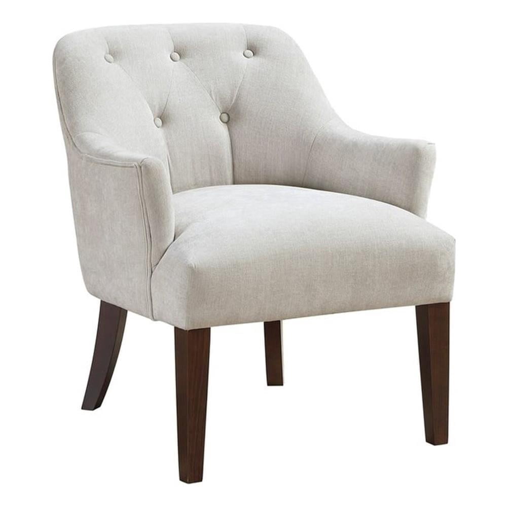 Pemberly Row Contemporary Textured Fabric Accent Chair in Oyster ...