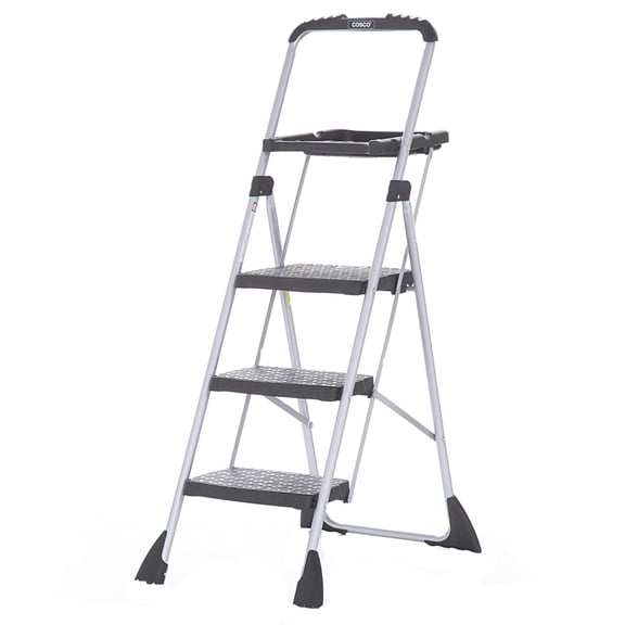 Pemberly Row Contemporary Three Step Max Steel Work Platform