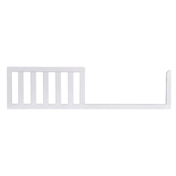 Pemberly Row Contemporary Toddler Bed Guardrail White Finish