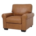 thumbnail image 1 of Pemberly Row Contemporary Top Grain Italian Leather Arm Chair in Tan, 1 of 3