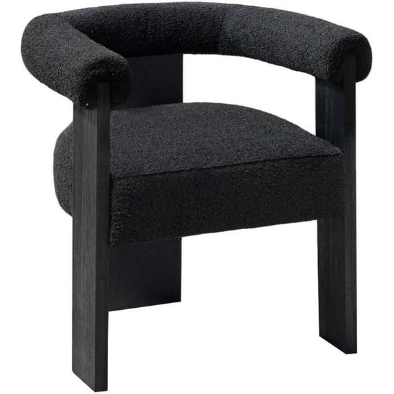 Pemberly Row Contemporary Transitional Black Finish Dining Chair