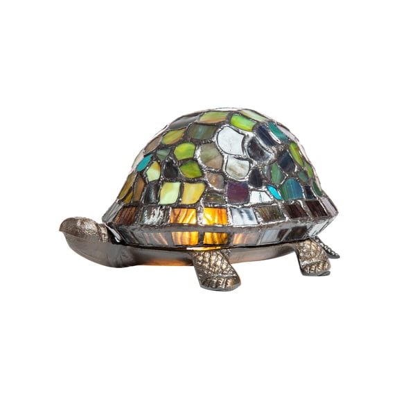 Pemberly Row Contemporary Transitional Blue Turtle Accent Lamp