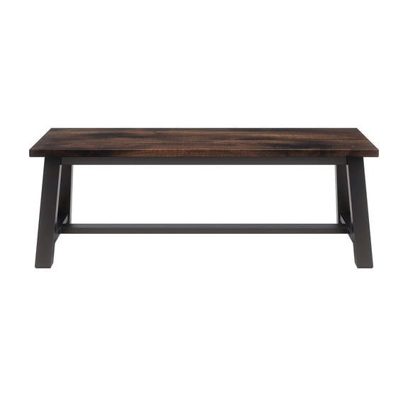 Pemberly Row Contemporary Transitional Dining Bench - Espresso