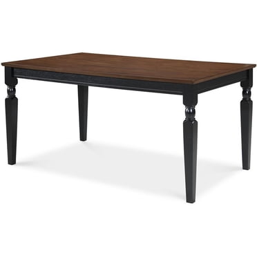 Pemberly Row Modern / Contemporary Black Oak Wood Dining Table ...