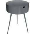 thumbnail image 1 of Pemberly Row Contemporary Transitional Gray Metal Nightstand, 1 of 7
