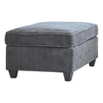 thumbnail image 1 of Pemberly Row Contemporary Transitional Upholstered Ottoman Dark Gray, 1 of 2
