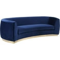 thumbnail image 1 of Pemberly Row Contemporary Transitional Velvet Sofa in Navy Finish, 1 of 8