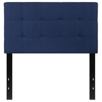 Pemberly Row Contemporary Twin Fabric Panel Headboard in Navy