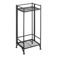thumbnail image 1 of Pemberly Row Contemporary Two-Tier Tall Folding Black Metal Stand, 1 of 7