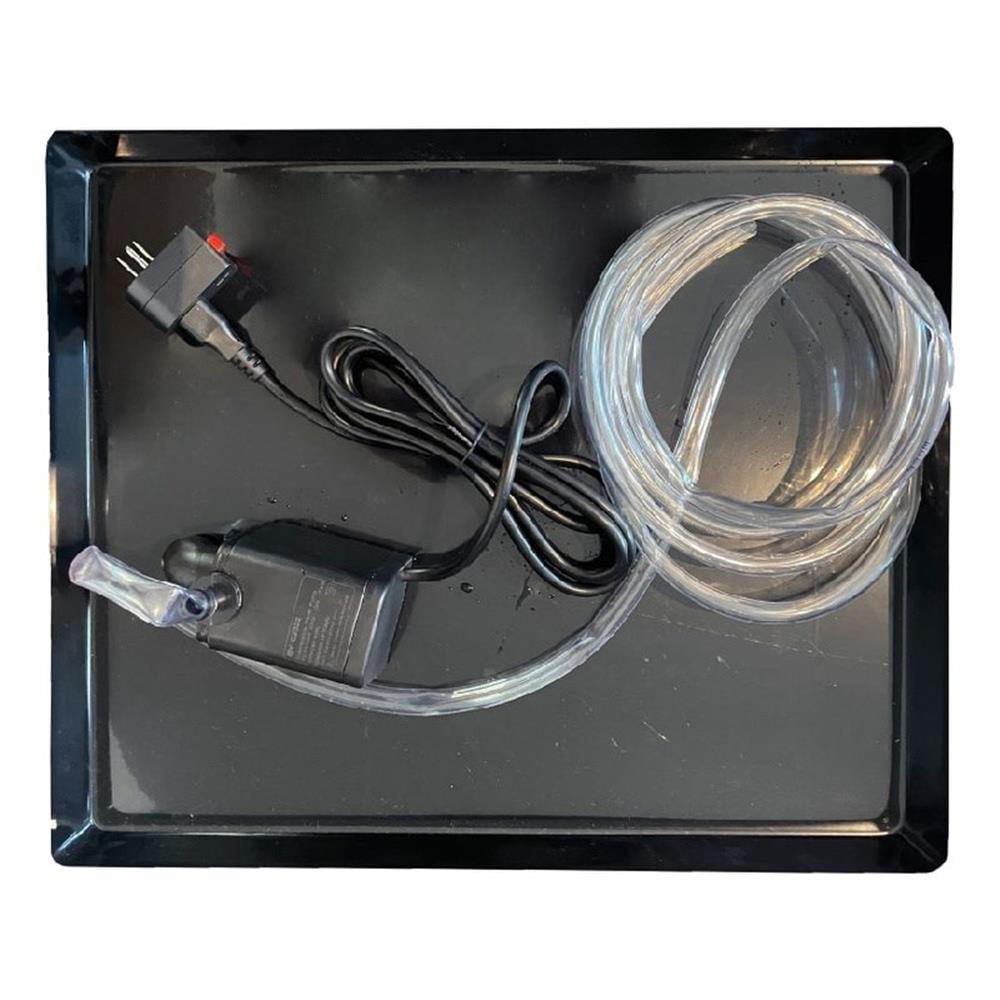 Pemberly Row Contemporary Universal Portable Drip Pan Kit in Black