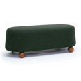thumbnail image 1 of Pemberly Row Contemporary Upholstered Forest Green Boucle Large Ottoman, 1 of 6