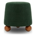 thumbnail image 1 of Pemberly Row Contemporary Upholstered Forest Green Boucle Stool, 1 of 7