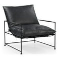 thumbnail image 1 of Pemberly Row Contemporary Upholstered Metal Accent Chair in Black, 1 of 6