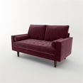 thumbnail image 1 of Pemberly Row Contemporary Velvet Living Room Loveseat In Rosy, 1 of 6