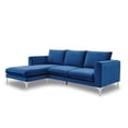 thumbnail image 1 of Pemberly Row Contemporary Velvet Reversible Sectional in Sapphire, 1 of 5