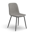 thumbnail image 1 of Pemberly Row Contemporary Velvet Side Chairs (Set of 2) in Gray, 1 of 7