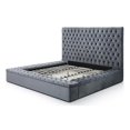 thumbnail image 1 of Pemberly Row Contemporary Velvet Upholstered Platform Queen Bed in Gray, 1 of 10