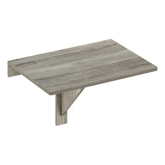 Pemberly Row Contemporary Wall Mounting Folding Table in French Oak