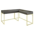 thumbnail image 1 of Pemberly Row Contemporary Wood 2-Piece Writing Desk Set in Walnut, 1 of 10