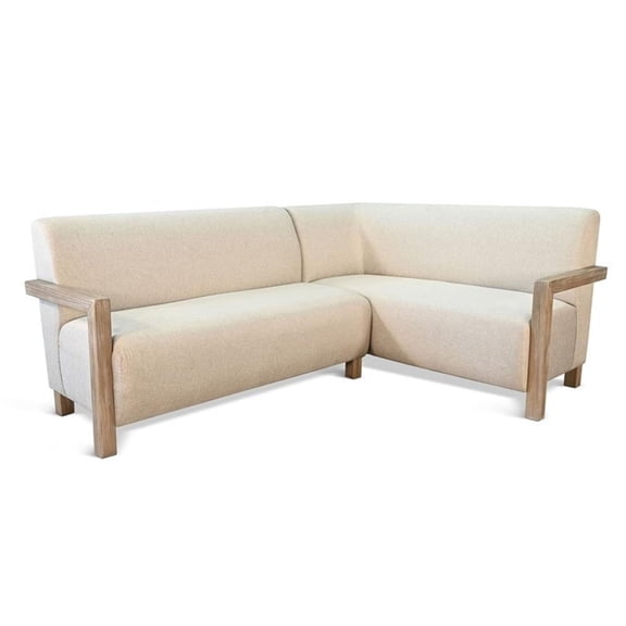Pemberly Row Contemporary Wood Breakfast Nook Sofa Bench Set