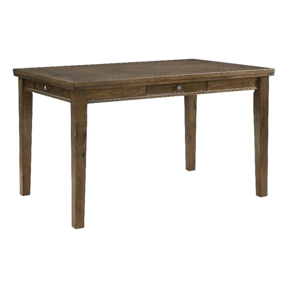 Pemberly Row Contemporary Wood Counter Height Table in Cherry
