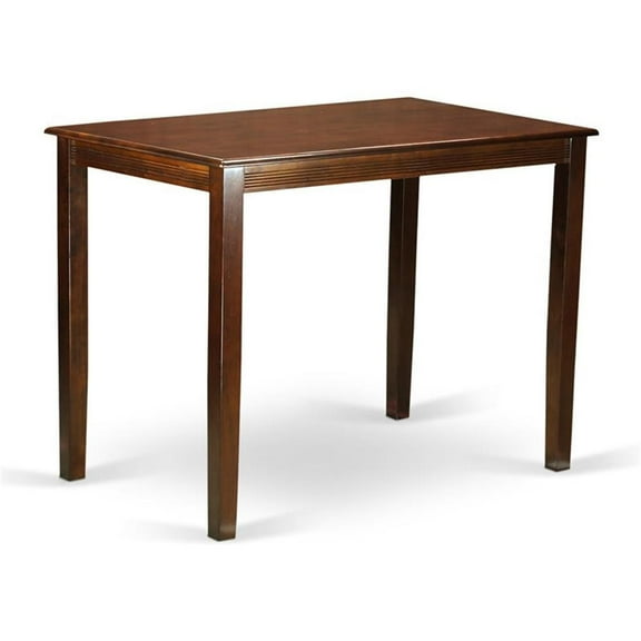 Pemberly Row Contemporary Wood Counter Height Table in Mahogany