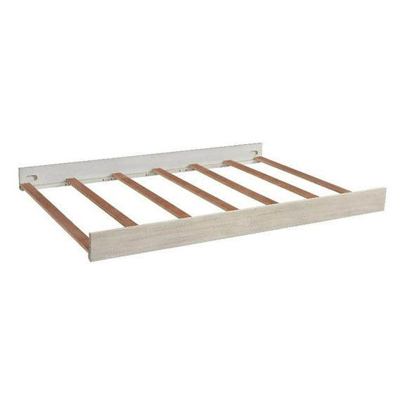 Pemberly Row Contemporary Wood Full Size Bed Rails in Willow Gray Finish