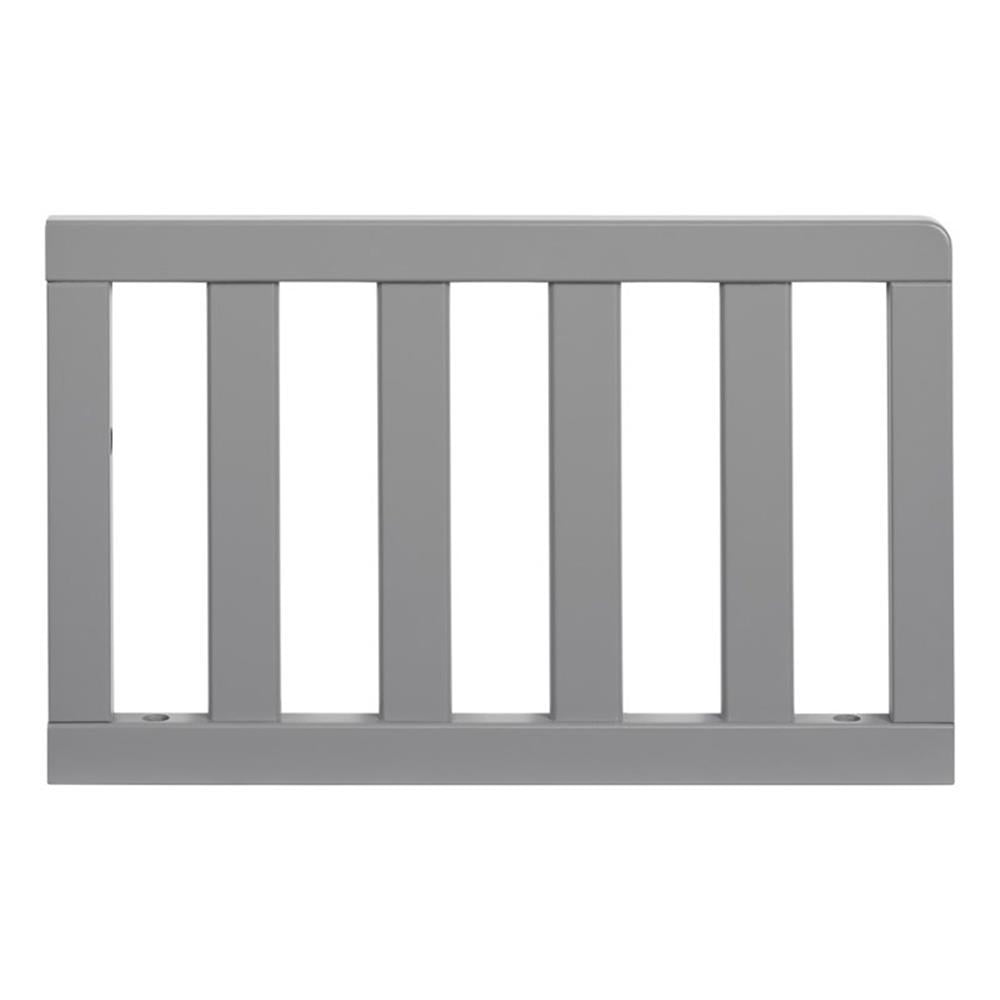 Pemberly Row Contemporary Wood Guard Rail in Dove Gray Finish