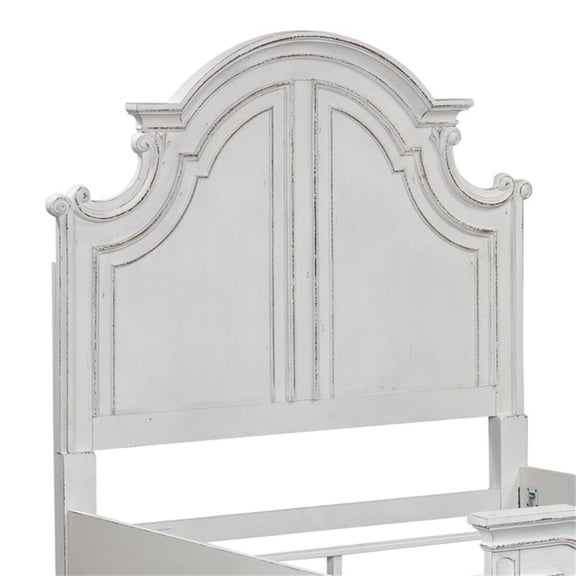 Pemberly Row Contemporary Wood Queen Panel Headboard in White