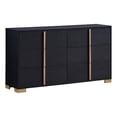 thumbnail image 1 of Pemberly Row Contemporary Wood Rectangular Dresser Black and Gold, 1 of 11