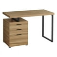 thumbnail image 1 of Pemberly Row Contemporary Wood Reversible Pedestal Computer Desk in Light Brown, 1 of 5