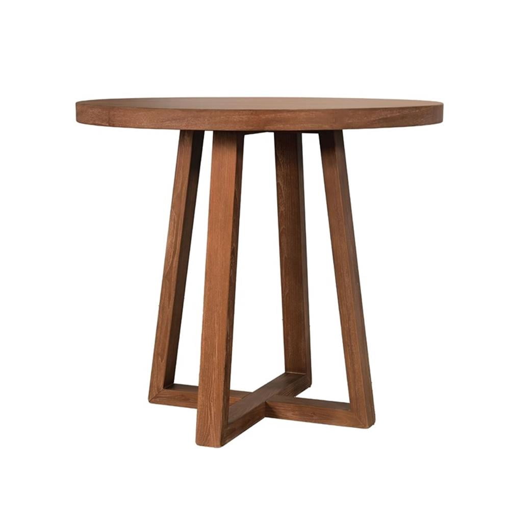 Pemberly Row Contemporary Wood Round Counter Height Table in Brown ...