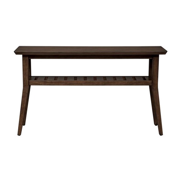 Pemberly Row Contemporary Wood Sofa Table in Brown