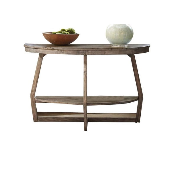 Pemberly Row Contemporary Wood Sofa Table in Gray
